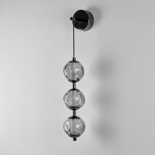 Настенное бра OD2437 OB2437 pearl black/smoke