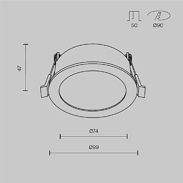 Встраиваемый светильник Orb DL130-GX53-W