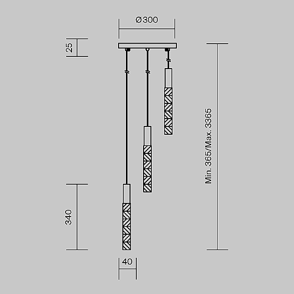Светильник подвесной Selemo MOD328PL-L9BS3K