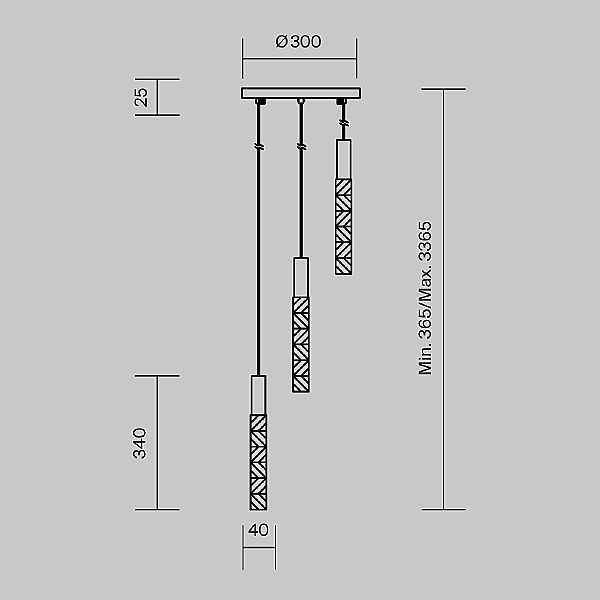 Светильник подвесной Selemo MOD328PL-L9CH3K