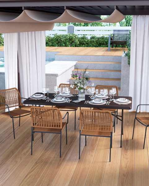 Обеденный стул Stool Group AD632068 brown+d.grey