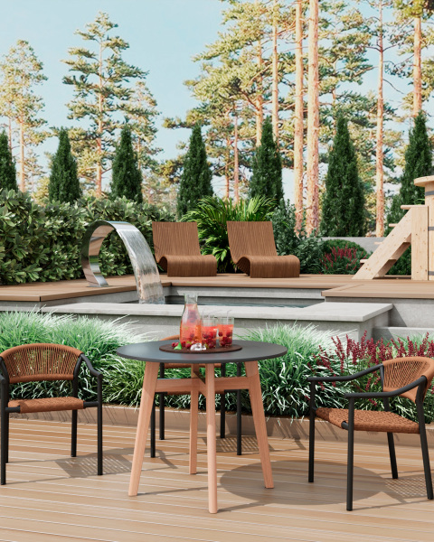 Обеденный стул Stool Group AD642156-2 br+d.grey