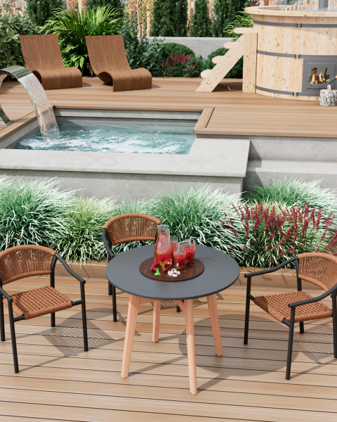Обеденный стул Stool Group AD642156-2 br+d.grey
