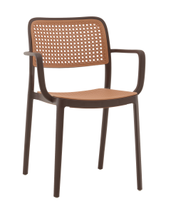 Стул пластиковый Yona PP-297 brown 36025