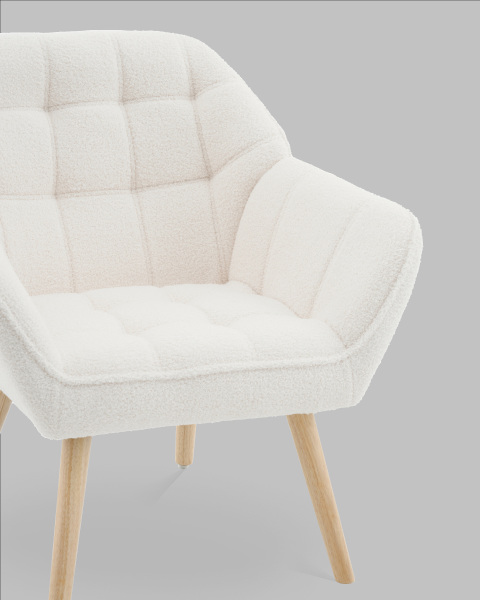 Кресло Вэйл QH-8904K TEDDY 1859-01 white