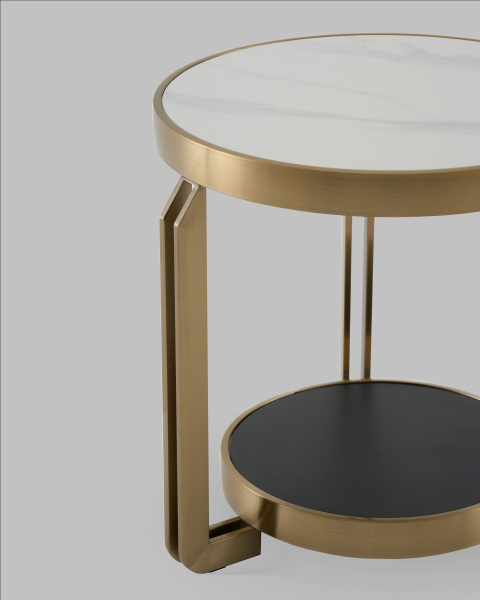 Журнальный стол Калисто EET-316-BRCG white/black