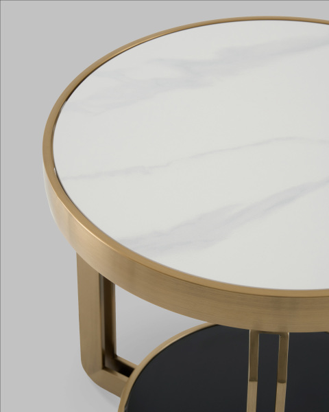 Журнальный стол Калисто EET-316-BRCG white/black