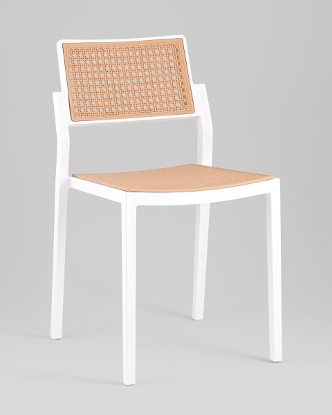 Стул пластиковый Milto 8059 white/beige