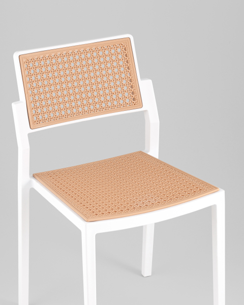 Стул пластиковый Milto 8059 white/beige