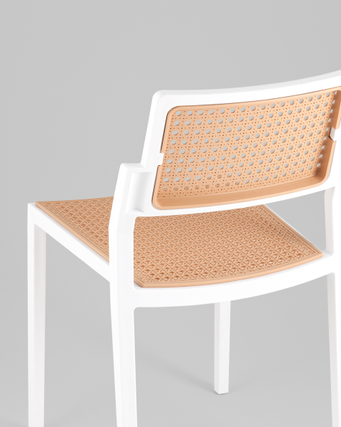 Стул пластиковый Milto 8059 white/beige