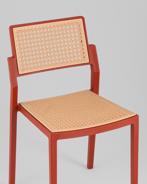Стул пластиковый Milto 8059 red/beige