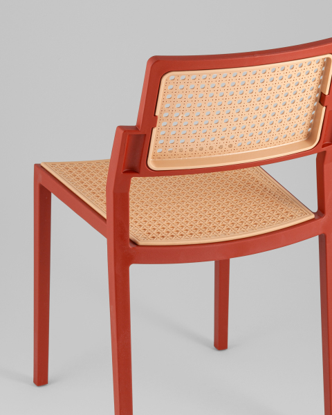 Стул пластиковый Milto 8059 red/beige