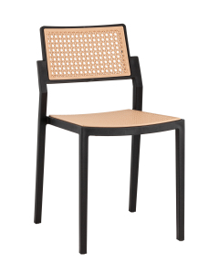 Стул пластиковый Milto 8059 black/beige