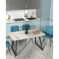 Кухонный стол Stool Group T-122 Chanel white top bl legs DUAL