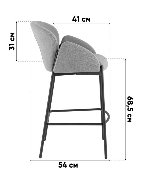 Полубарный стул Stool Group BC-87 3018-3 black legs DUAL