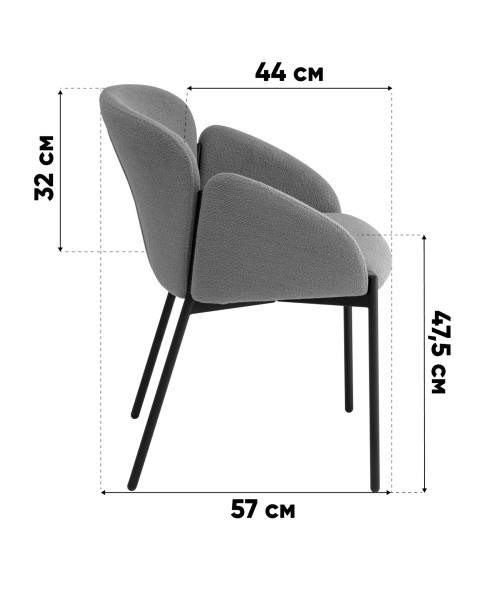 Обеденный стул Melia DC-3090 KD 3018-3 black legs