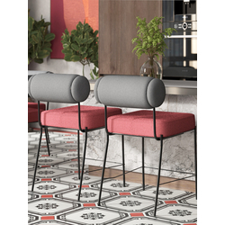 Полубарный стул Ponpoun Totoro Barstool OTE-SH 460+241 bl.l