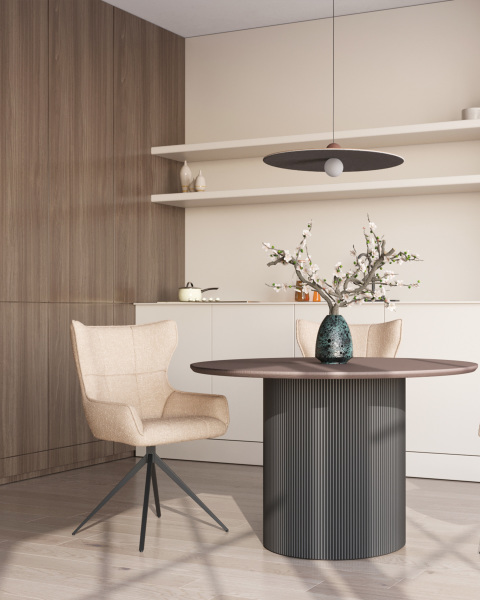 Стул вращающийся Carlene DC-2409007 beige FL26