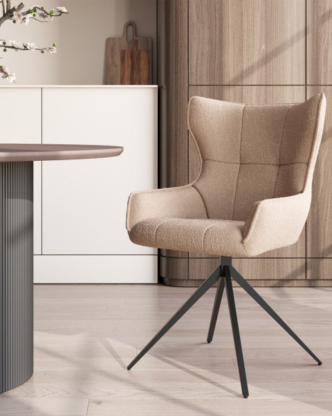 Стул вращающийся Carlene DC-2409007 beige FL26