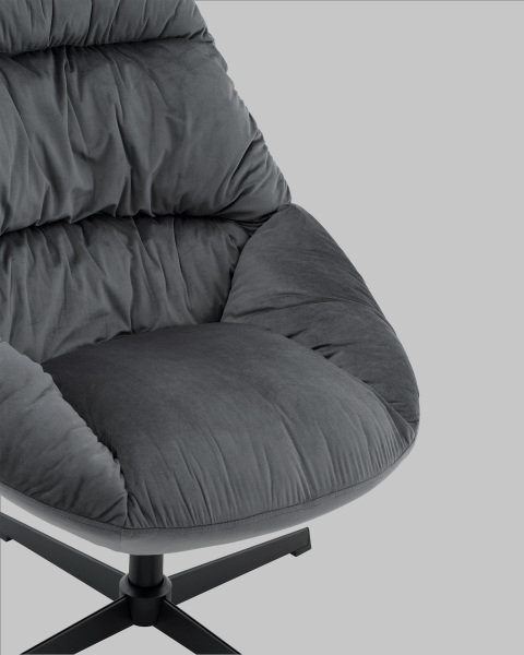 Кресло Оррелл QH-8347KT HLR-21 dark grey