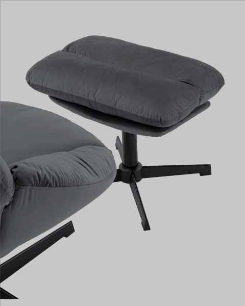 Кресло Оррелл QH-8347KT-OT HLR-21 dark grey