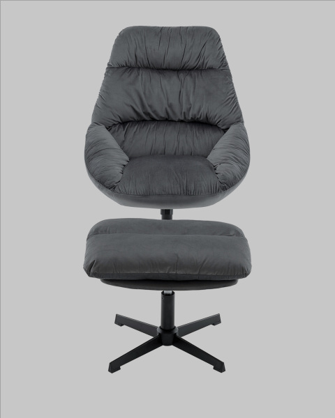 Кресло Оррелл QH-8347KT-OT HLR-21 dark grey