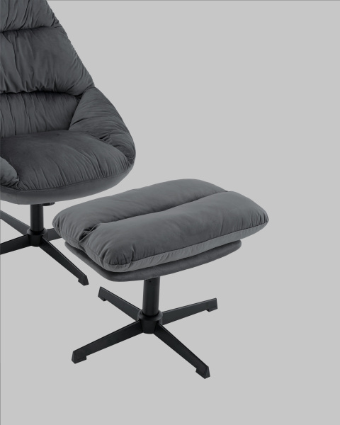 Кресло Оррелл QH-8347KT-OT HLR-21 dark grey