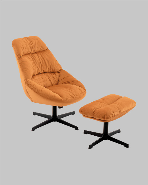 Кресло Оррелл QH-8347KT-OT HLR-43 orange