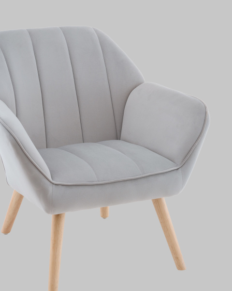 Кресло Руди QH-2802K HLR-14 light grey