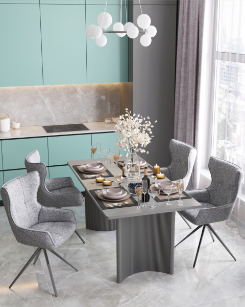 Кухонный стол Stool Group DT-241001 grey 3 top DUAL