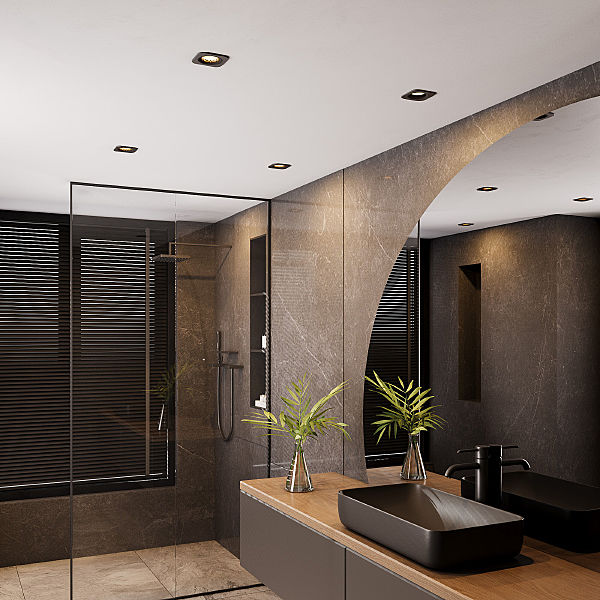 Встраиваемый светильник Tetro 15276/LED 10W 3000K черный IP44