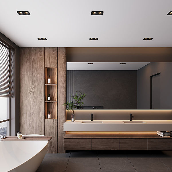 Встраиваемый светильник Tetro 15277/LED 20W 4000K черный IP44