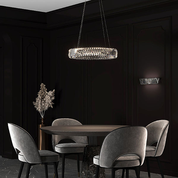 Подвесная люстра Solis 101004 LED никель хрусталь Strotskis