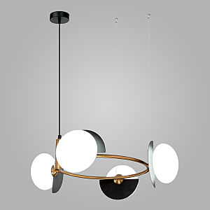 Подвесная люстра Moity 70150/4 черный/латунь Smart