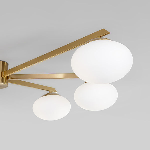 Потолочная люстра Opaline 70220/6 латунь Smart
