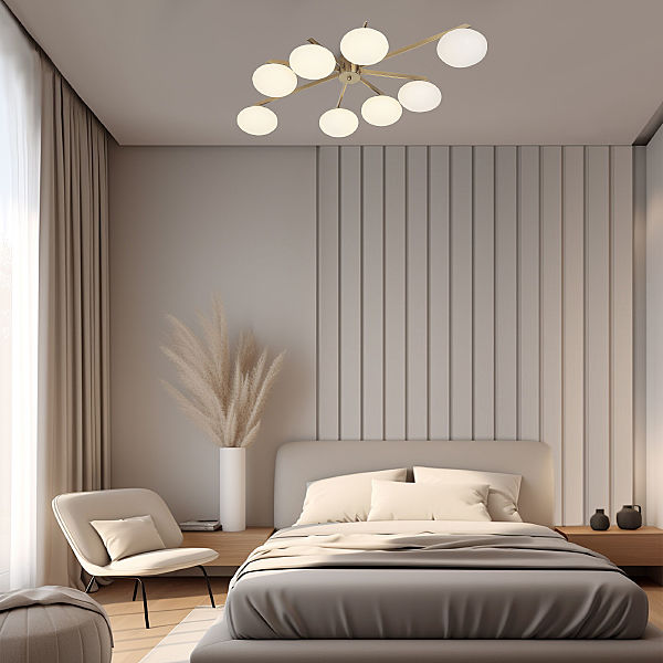 Потолочная люстра Opaline 70220/8 латунь Smart