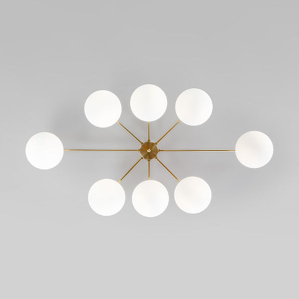 Потолочная люстра Opaline 70220/8 латунь Smart