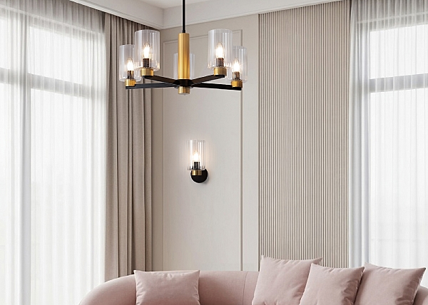 Люстра на штанге Ombre FR2051CL-05BBS