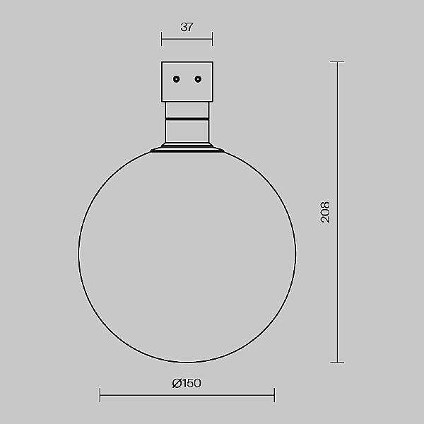 Трековый светильник Luna O-TR01-2-S-9WW3K