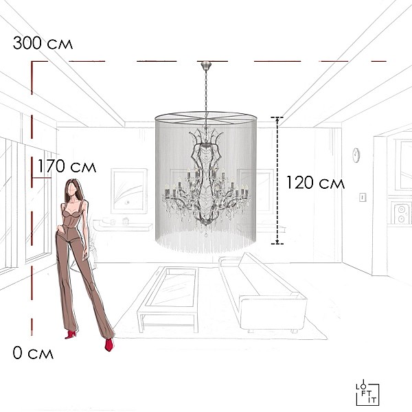 Подвесная люстра Vaille Crystal 10450/1200