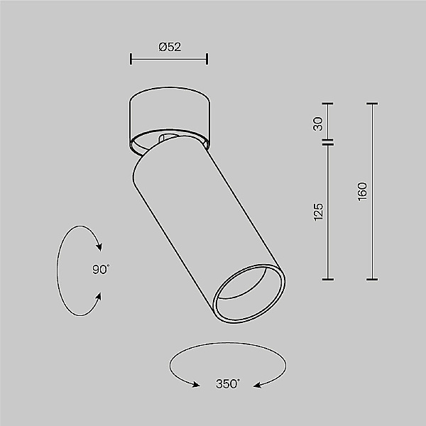 Светильник спот Focus LED C055CL-L12W3K-SS-W