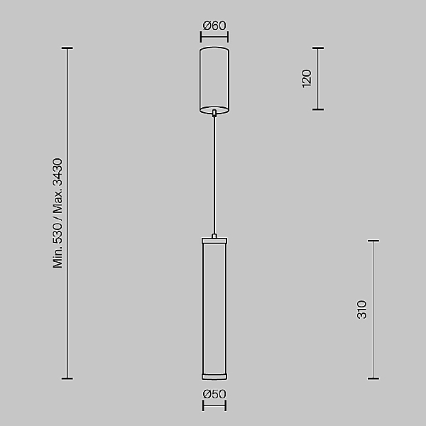 Светильник подвесной Yora MOD464PL-L8BSK