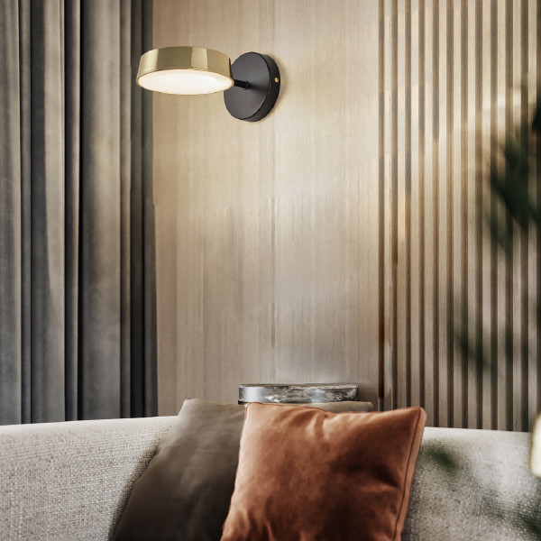 Настенное бра Ferrara71079 271079/1B BK/GD