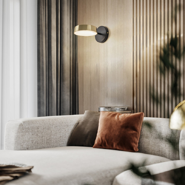 Настенное бра Ferrara71079 271079/1B BK/GD