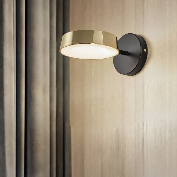 Настенное бра Ferrara71079 271079/1B BK/GD