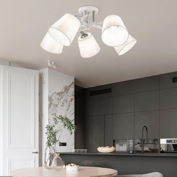 Потолочная люстра Napoli-0806 330806/5 WT+CR