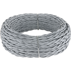 Ретро кабель Ретро кабель серый W6452515/ Ретро кабель витой 2х1,5 (серый) под заказ