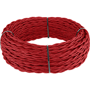 Ретро кабель Ретро кабель красный W6453348/ Ретро кабель витой 3х2,5 (красный) под заказ 20 м