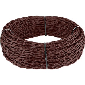 Ретро кабель Ретро кабель итальянский орех W6453525/ Ретро кабель витой 3х1,5 (итальянский орех) под заказ