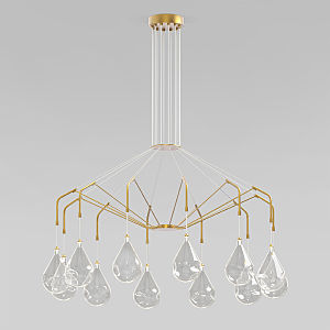 Подвесная люстра Birne 201002/12 латунь Smart